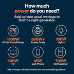 Generac 5,200-Watt Dual-Fuel Portable Inverter Generator - Gas and Propane Compatible - Quiet Operation - Clean, Stable Power - CA Compliant - Great for Home Backup, Camping, and RV Use