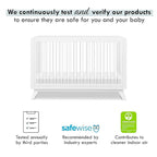 DaVinci Otto 3-in-1 Convertible Crib in White with Acrylic Slats, Greenguard Gold Certified