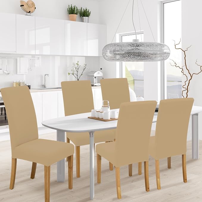Dining Chair Covers, Stretch Seat Covers, Washable Furniture Protector | Washable, Stretch Fit, Soft, Non Slip, Dining Chair Covers, Seat Protector, Furniture Protector