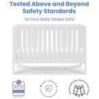 Delta Children Tribeca 4-in-1 Baby Convertible Crib, Bianca White