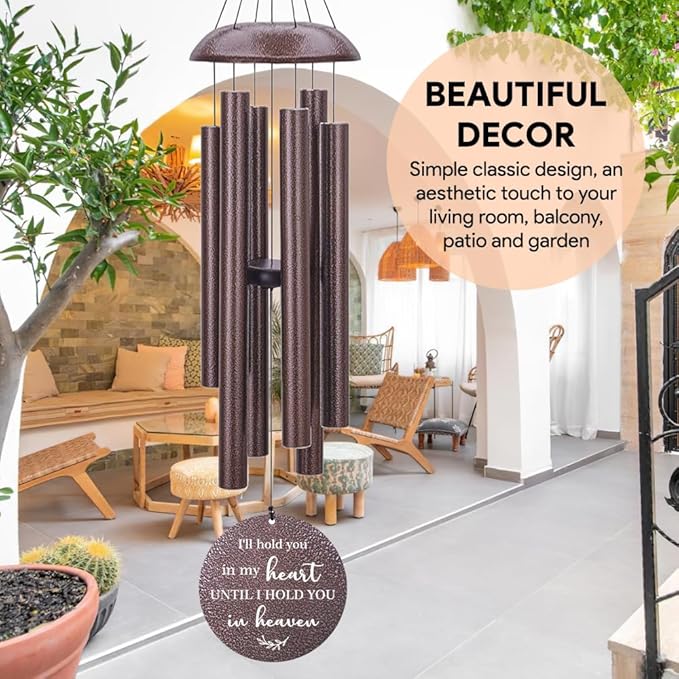 Sympathy Wind Chimes, Personalized Butterflies Wind Chimes for Loss of Loved Dad/Mom, Memorial Sympathy Gifts for Funeral, in Loving Memory of Husband/Wife