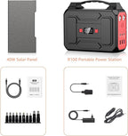 Apowking 146Wh Portable Power Bank with AC Outlet & 40W Foldable Solar Panel, Portable Laptop Charger 110V/100W with USB & DC Output for Camping, Home Emergency, Traveling, RV Trip