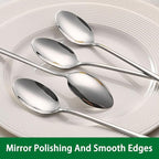 DEHOV 7.5 Inches Stainless Steel Iced Tea Spoons,Set Of 8 Long Stirring Spoons For Coffee,Cocktail,Ice Cream,Long Handle Iced Teaspoons,Latte Spoons For Mixing