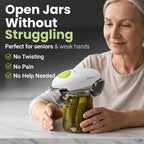 Robotwist Automatic Jar Opener Deluxe Model with Improved Torque | Electric, One Touch Hands Free for Seniors with Arthritis or Weak Hands, Fits All Jars 1.2–3.5 in