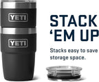 YETI Rambler 8 oz Insulated Coffee Mug with Lid - Stackable Double-Wall Vacuum Insulated Coffee Cup - DuraSip Ceramic Lining - Barista-Friendly Design - Stainless Steel - Dishwasher Safe