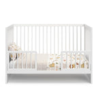 Storkcraft Calabasas 3-in-1 Convertible Crib (White) – GREENGUARD Gold Certified, Fits Standard Crib Mattress, Converts to Toddler Bed, Modern Style, Easy 30-Minute Assembly
