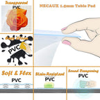 NECAUX Custom 14 x 28 Inch Frosted Desk Cover Protector, 1.5mm Thick Plastic Desk Pad Mat, Table Cover Tablecloth Protector for Office Computer Writing Desk, Side Table, End Table, Night Stand Dresser