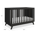 DaVinci Otto 3-in-1 Convertible Crib in Ebony, GREENGUARD Gold Certified