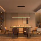 54" Linear Pendant Light Aluminum, 40W Gold Dimmable Kitchen Island Lighting with Remote & App Control, Adjustable CCT (3000K-6000K), Modern Chandelier for Home Office Dining Room Study