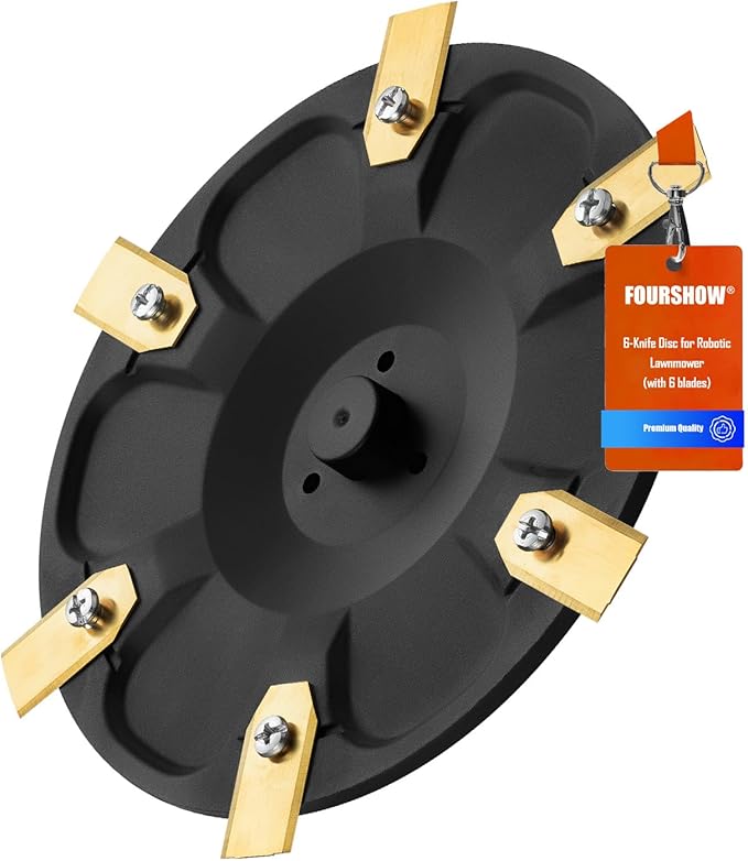 FourShow [Upgrade] 6-Blade Disc Compatible with Segway Navimow Robotic Lawnmower i105N, i108N & i110N,with 6Pcs Blades