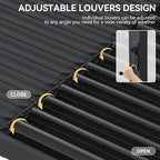 Aoxun Louvered Pergola 10' x 13' 96S Outdoor Metal Pergola with Adjustable Top for Decks, Gardens and Backyards, Easy Assembly via Structural Patent, Gray