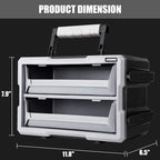 Modular Stackable Storage Organizer, 2 Bin Interlocking Tool Storage System with Removable Handle, Wall-Mount Design, Expandable Garage Organization Box