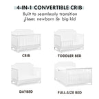 DaVinci Chloe Regency 4-in-1 Convertible Crib in White Greenguard Gold Certified