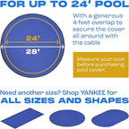 Winter Pool Cover 24 ft Round for Above Ground | Extra Thick & Durable Above-Ground Pool Cover | Sapphire Series of Premium Cold- and UV-Resistant Pool Cover | by Yankee Pool Pillow