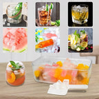 Ice Cube Trays for Freezer With Bin, Scoop, and Press Plate - 2 Tiers, Lid Included