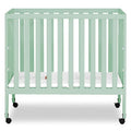 Jett Non-Full Size Folding Convertible Crib, Lightweight Portable Crib, Three Adjustable Mattress Height Settings, Easy to Fold Travel Crib, 1.5” Mattress Pad Included