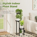 Bamworld Tall Plant Stand Indoor Outdoor, Corner Metal Flower Pot Stands for Multiple Plants, 3 Tier Heavy Duty Plant Shelf for Patio Garden Balcony Living Room Bedroom