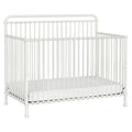 Namesake Winston 4-in-1 Convertible Metal Crib in Washed White, Greenguard Gold Certified