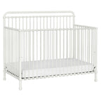 Namesake Winston 4-in-1 Convertible Metal Crib in Washed White, Greenguard Gold Certified