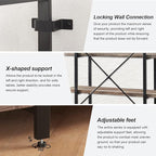 HOMISSUE Bookshelf,6-Tier Tall Bookshelf Industrial Bookcase and Bookshelves,Rustic Storage Rack with Open Shelves for Living Room Bedroom and Kitchen