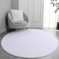 Round Area Rugs for Bedroom Living Room, 4x4 White Super Soft Comfy Thickened Memory-Foam Indoor Circle Carpets, Modern Aesthetic Minimalist Carpet for Boys Girls Adults Nursery Home Décor