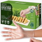 Keppi HD PROTECT Disposable Plastic Gloves 600 Pack (Large) – Food Safe, BPA & Latex-Free HDPE Gloves for Cooking, Food Prep, Kitchen Use, Serving & Crafts – Clear, Single-Use, Comfortable Fit