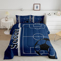 Feelyou Kids Football Comforter Set Queen Size Rugby Sports Bedding Set for Boys Girls Teens Bedroom Decor Soccer Ball Game Comforter Football Lover Duvet Set with 2 Pillow Case