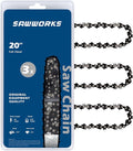 3-Pack Chainsaw Chain 20 Inch .325" Pitch .050" Gauge 81 Drive Links