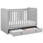 GAP babyGap Graham 4-in-1 Convertible Crib with Storage Drawer - Greenguard Gold Certified, Grey/Dark Grey