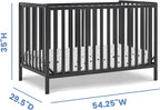 Delta Children Heartland 4-in-1 Convertible Crib, Black
