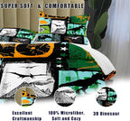 Bodhi Boys Bedding Set Full,Kids Teen Comforter Set with Pillowcases,Teen Boys Full Size Dinosaur Comforter Set,Cartoon Dinosaur Bedding Set for Boys Kids