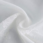 Semi-Sheer Elegant Embroidered Solid White Rod Pocket Window Curtains/Drape/Panels/Treatment 54 x 84,Two Panels