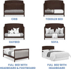 Delta Children Campbell 6-in-1 Convertible Crib - Greenguard Gold Certified, Walnut Espresso