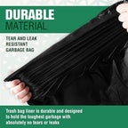 95 Gallon Trash Bags Heavy Duty | Mega-Value Pack 72 Bags | Extra Large Black Can Liners | 90-100 Gallon Trash Bags | 96 Gallon Big Garbage Bags (Black)