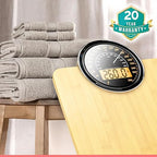 Hybrid Bathroom Scale - Analog & Digital Display, Accurate to 400 lbs | See weight on both an analog dial and digital LCD at once. Wide glass platform, accurate to 0.2 lbs, batteries included.