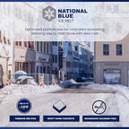 National Blue Snow Salt Ice Melt 20lb Bucket - Fast Acting Ice Melter - Pet, Plant and Concrete Friendly, Environmentally Safe - Free of Magnesium Chloride - Melts to -15°F