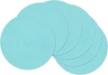 SHACOS Round Placemats Set of 6 Washable 15 inch Round Table Mats Cotton Polyester Woven Braided Place Mats for Dining Table (Aqua, 6)