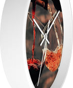 Mozingo ~ Wine Clock for Kitchen Bar Wall It's Wine O'clock Silent Time Gift Home Decor Made In USA, 10" (Hour Marks - None, Clock Frame Color - White, Wine Theme #01)