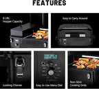 Z GRILLS ZPG-200APro Portable Tabletop Wood Pellet Grill and Smoker, Digital Control, 8 in 1 BBQ Grill for Outdoor Kitchen, Backyard, 202 Sq Inches of Cooking (Black)