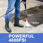Pressure Cleaner 4800 PSI Power Cleaner Powered with with 33ft Pressure Hose, 4 Nozzle and Foam Cannon, for Home, Cars