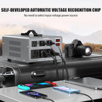 6000W Voltage Auto Converter Transformer, Heavy Duty Step Up/Down Power Converter 110/120/220/240V with 3 US Outlets,3 Universal Outlets,LED Display,w/US Standard Power Cord Circuit Breaker Protection