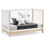 GAP babyGap Tate 4-in-1 Convertible Crib - Greenguard Gold Certified, Bianca White/Natural
