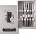 Chopsticks [Made in Korea][5 Sets] 430 Premium Stainless Steel Chopsticks, Mukbang Kitchen Utensil, Cutlery Silverware Stainless Tableware (Whale)