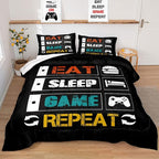 Gaming Comforter for Boys Teen,Game Contoller Bedding Set for Boys Kids,Down Alternative Comforter for All Season,Gamer Home Decor for Boys Comforter Set (Comforter-Game33, Queen)
