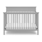Storkcraft Carmel 5-in-1 Convertible Crib (Pebble Gray) - GREENGUARD Gold Certified, Converts to Toddler Bed & Full-Size Bed, Fits Standard Full-Size Crib Mattress, 4 Adjustable Mattress Heights
