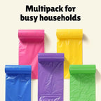 Forid Small Trash Bags for Bathroom - 2.6 Gallon Garbage Bags Unscented,Extra Thick Strong Wastebasket Can Liners for Home Office Bedroom,150 Bags Multi Colored