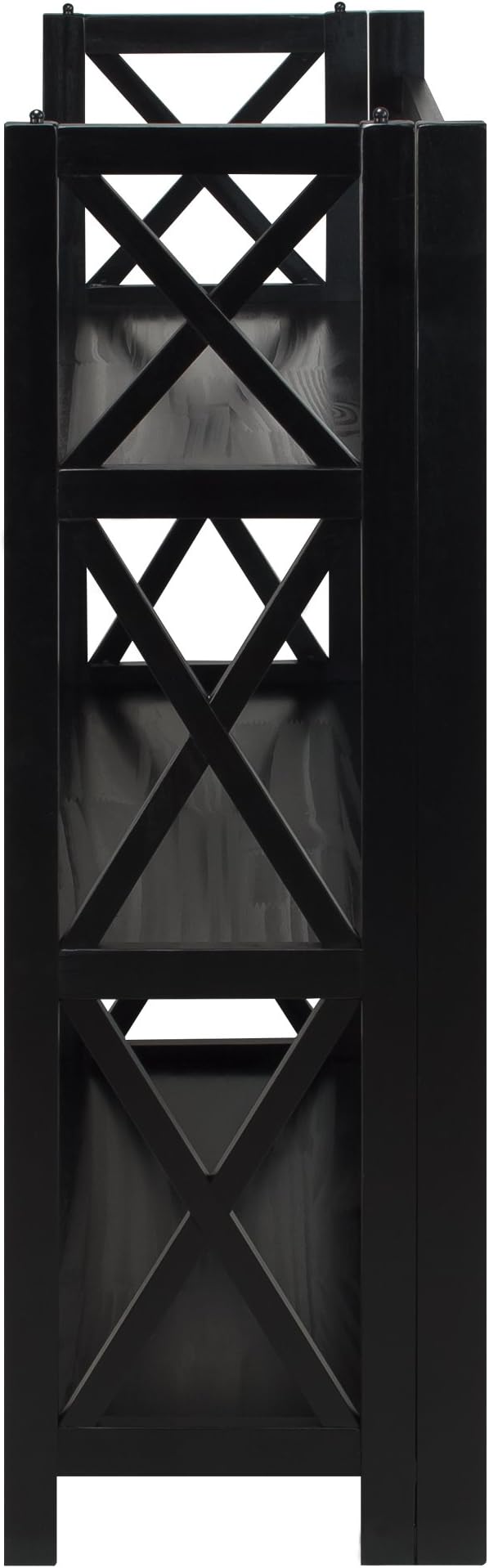 Casual Home Montego 3-Shelf Folding Bookcase, Black