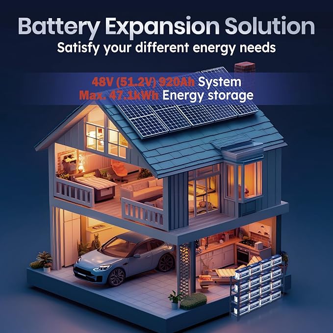 Timeusb 3 Pack 12V 230Ah LiFePO4 Battery, Built-in 150A BMS, Max. 1920W Power Output & 2944Wh Energy Lithium Battery, 15000 Cycles for Your RVs, Solar System, Off-Grid, Camper, etc