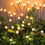 Solar Garden Lights Outdoor,2 Pack 16LED Waterproof Solar Powered Lights for Yard Pathway Patio, Swaying Lawn Decor as Gardening Gifts for Women Holiday