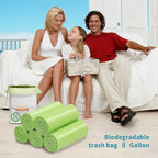 Biodegradable Trash Bags 8 Gallon, 100 Count Small Compost Bags, Compostable Strong Bathroom Garbage Bags with Tear & Leak Resistant, Recycling Eco-Friendly Trash Can Plastic Liner